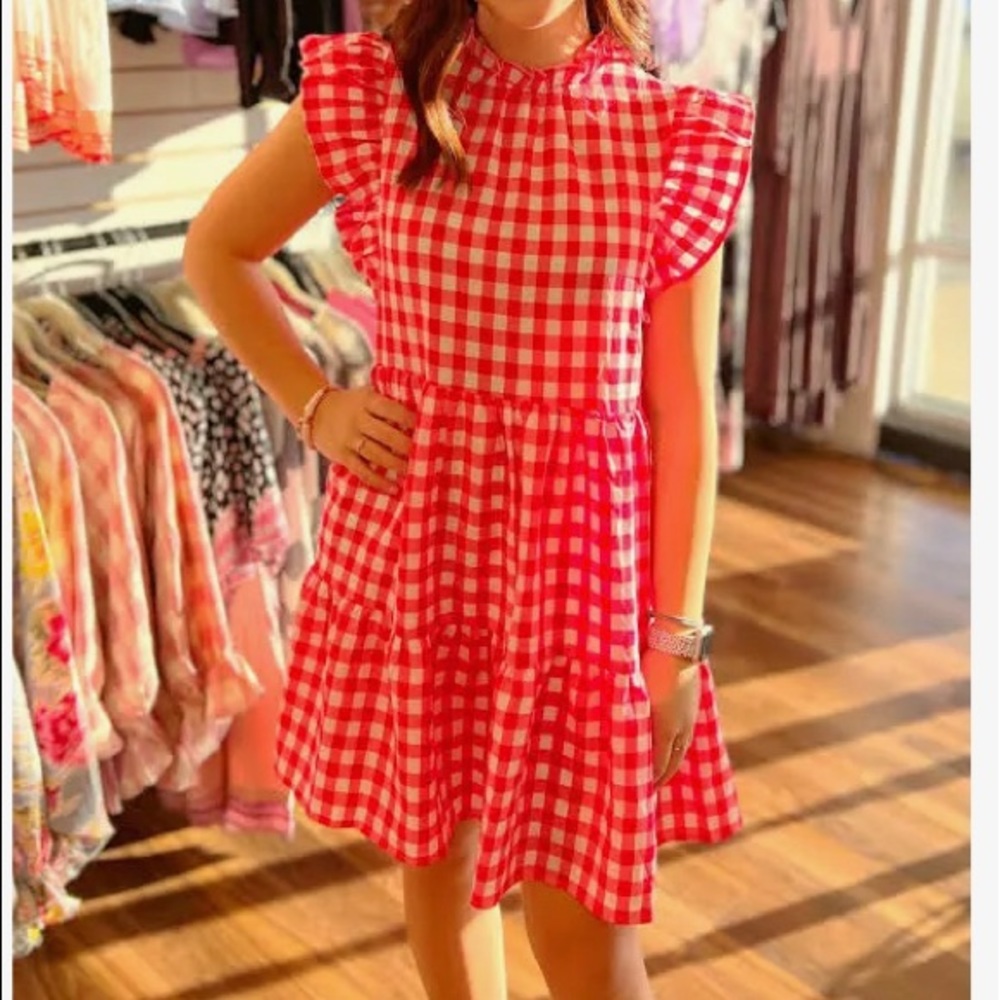 Entro Gingham mini dress